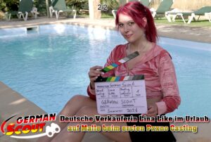 German-Scout Porno Video: GERMAN SCOUT - Deutsche Verkäuferin Lina Like im Urlaub auf Malle beim ersten Porno Casting Teil 2