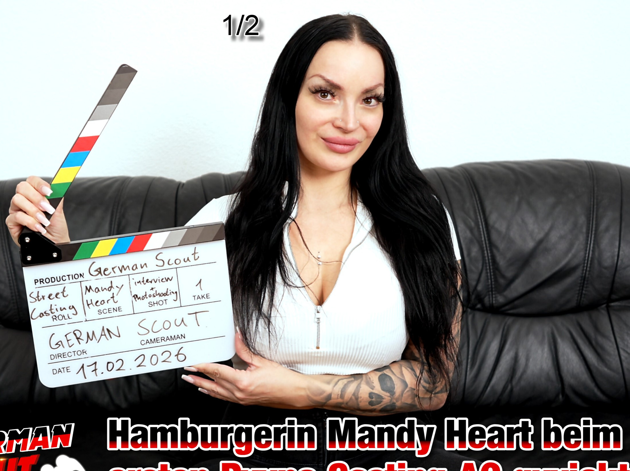 German-Scout Porno Video: GERMAN SCOUT - Hamburgerin Mandy Heart beim ersten Porno Casting AO gefickt Teil 1