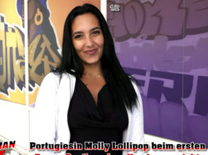 German-Scout Porno Video: GERMAN SCOUT - Portugiesin Molly Lollipop beim ersten Porno Casting ohne Kondom gefickt Teil 1