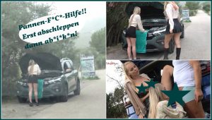 KikiVega Porno Video: Pannen-FICK-Hilfe!! Erst abschleppen dann abficken!