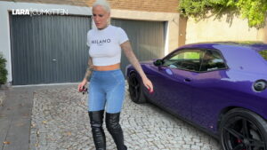 Lara-CumKitten Porno Video: Sommer Piss in Jeans und Stiefeln - Komplett durchnässt