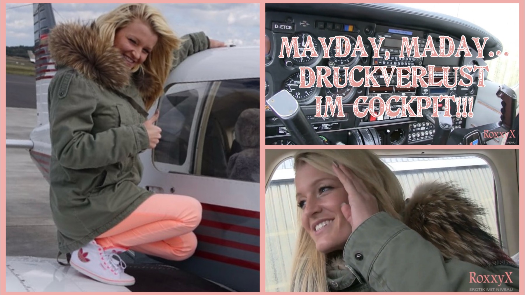 RoxxyX Porno Video: Pilot im Cockpit leergesaugt!!!